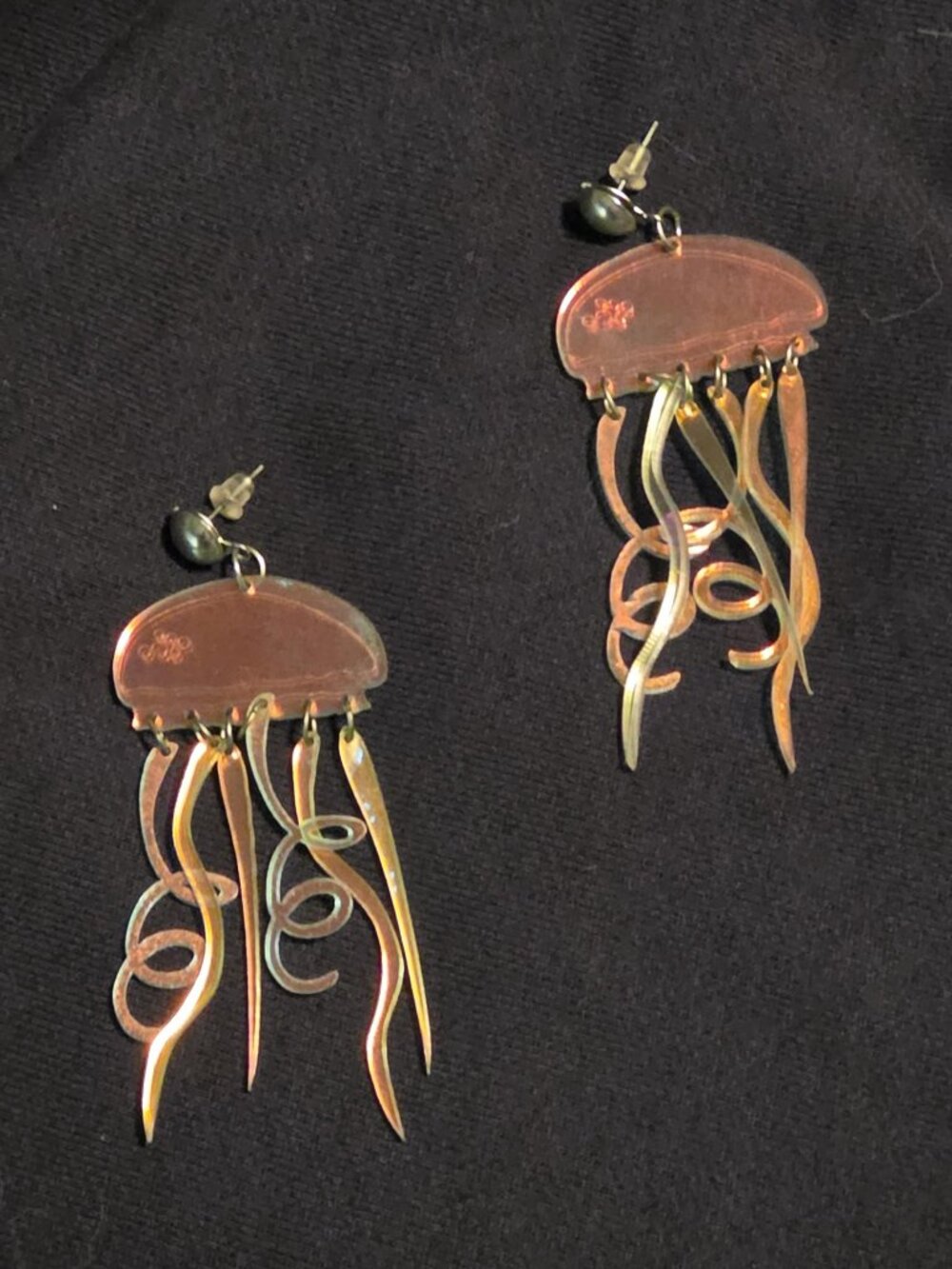 Acrylic Jellyfish Earrings  3"